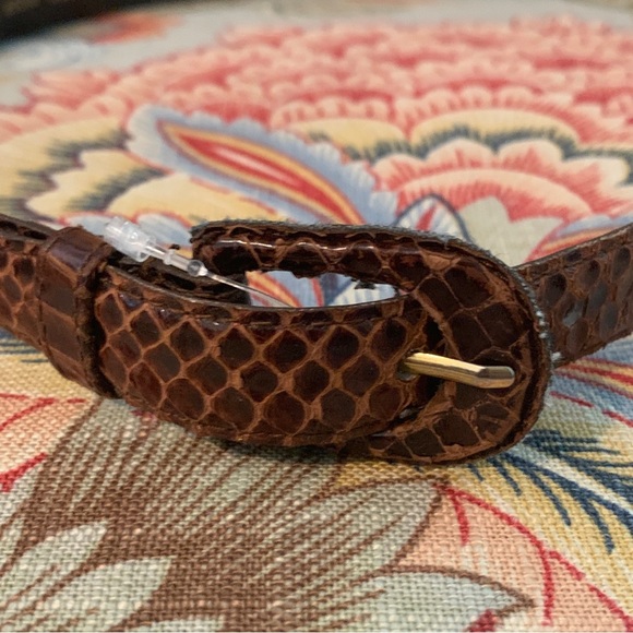 Rayman Ridless Women's Belt Genuine Snakeskin SZ Medium Color brown #5005 33” - Picture 2 of 9